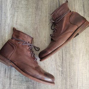 Vintage Shoe Company Bluff Combat Boot sz 10M in Chocolate Harness Leather